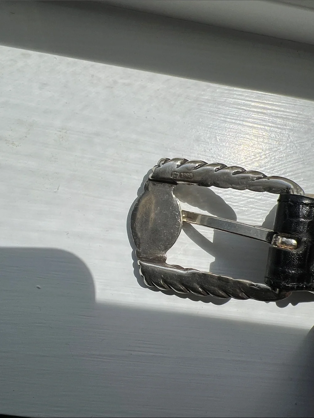 Brighton Museum Collection Black Leather Belt with Gold-Tone Coins Size Large
